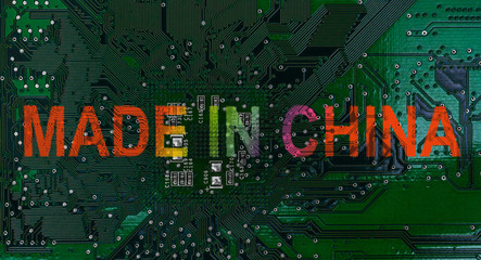 Made in China Platine mit Aufdruck