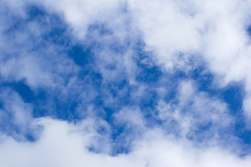 Blue sky with clouds on a sunny day