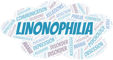 Linonophilia word cloud. Type of Philia.