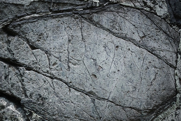 Structure of surface of the stone, used as background. Cracked stone texture. Empty space