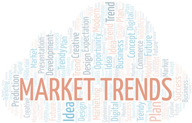 Market Trends word cloud. Wordcloud made with text only.