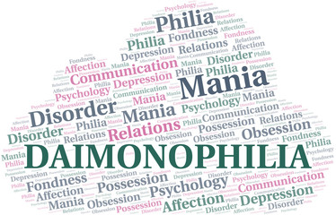 Daimonophilia word cloud. Type of Philia.
