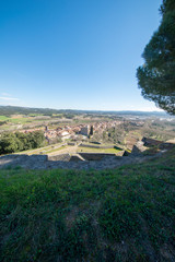 The medieval village of Hostalric in Girona
