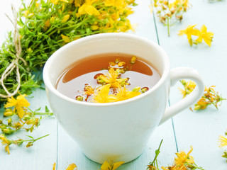 Hypericum flowers tea