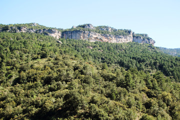 Fototapeta na wymiar A mountain terrain of Siurana in Priorat, Spain 