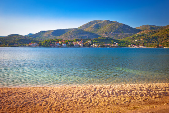 Idyllic beach and landscape in Slano