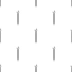 Seamless pattern with wrench icon. Spanner key. Repair symbols. Vector illustration for design, web, wrapping paper, fabric, wallpaper.