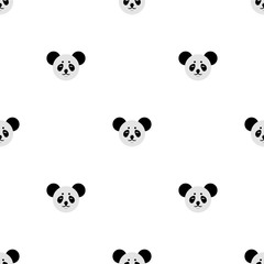 Fototapeta premium Seamless pattern with cute panda. Vector illustration for design, web, wrapping paper, fabric, wallpaper.