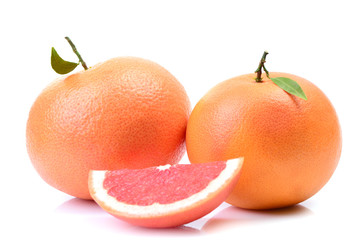 Grapefruit on white background