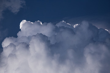Blue sky and beautiful clouds before the storm.