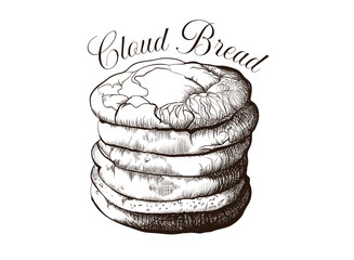 Cloud bread art vector hight quality Sketch design	EPS