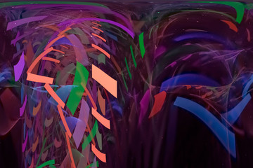 abstract digital fractal fantasy design background curve