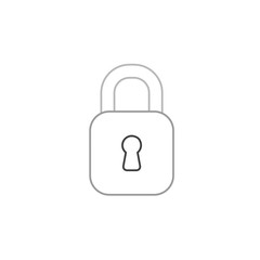 Vector icon of closed, locked padlock.