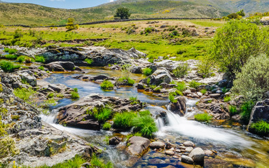 waterfall on the mountain of the Iberian Peninsula