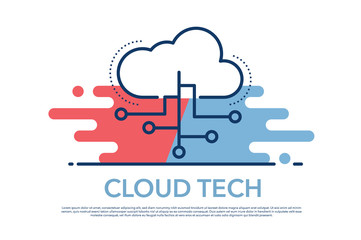 CLOUD TECH ICON CONCEPT
