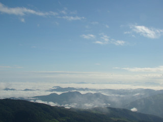 clouds over the mountains