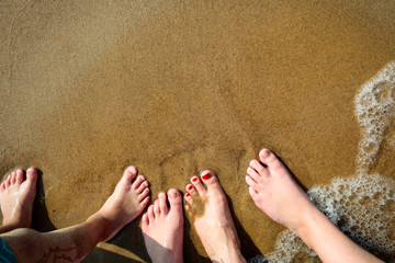 Summer time on beach and free space for your decoration 