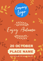 Obraz premium Enjoy Autumn A4 Size Flyer Banner Concept