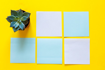 Colored notes paper. Post reminder papers.Sticky note paper reminder. Empty place for text. Set of...