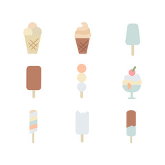 Vector ice cream set