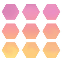 Hexagonal gradients kit, abstract backgrounds