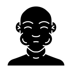 Face swelling glyph icon