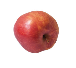 juicy sweet red apple isolated on white close up