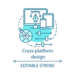 Cross platform user interface design concept icon