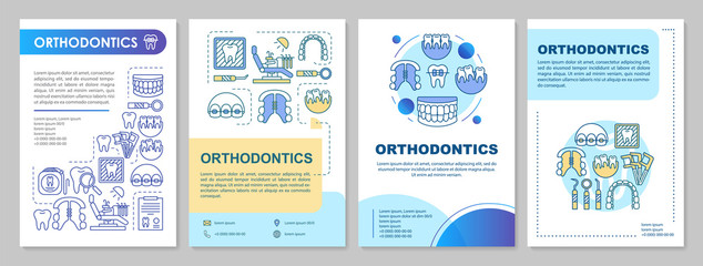 Naklejka premium Orthodontics brochure template layout
