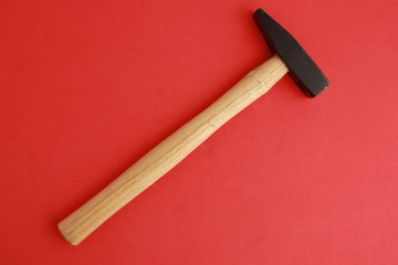The claw hammer in colorful background