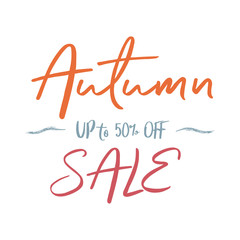 Autumn Sale Typography Text Type Sign