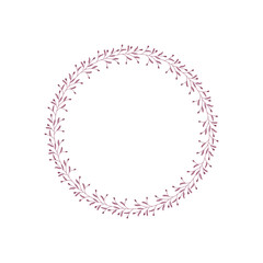 Autumn Berrie Brushes Wreath Frame Pattern