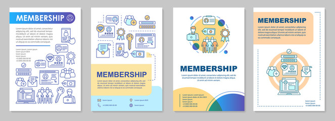 Membership brochure template layout