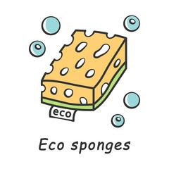 Eco sponges color icon