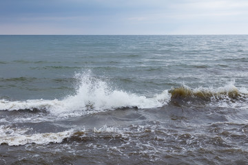 Wellen auf der Ostsee, Mecklenburg-Vorpommern, Deutschland, Europa