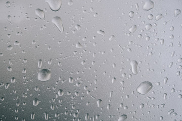 water drops on glass