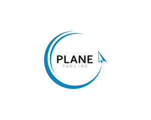 Paper Plane Icon Logo Template vector illustration design 