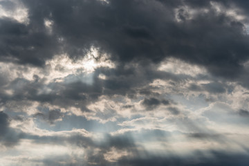Dark Cloudscape with Rays of Light