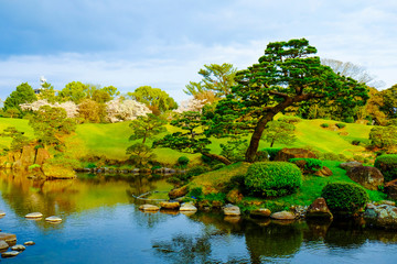Fototapeta na wymiar Suizen-ji Joju-en Garden , Kumamoto Prefecture, Japan.