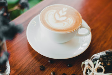 cup of coffee on the table