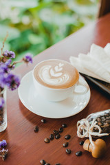 cup of coffee on table