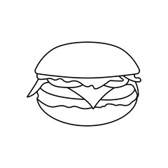 Fast food burger icon. Burger icon vector. Hamburger sign or symbol