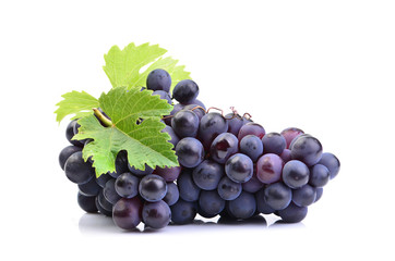 Grapes on a white background