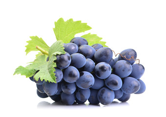 Grapes on a white background