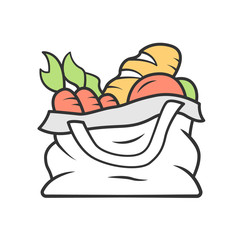 Reusable produce bag color icon