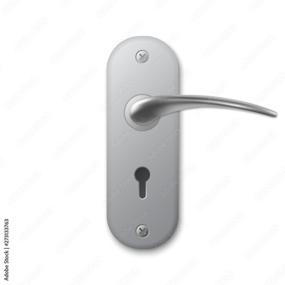 Wall mural realistic door handle isolated . vector illustration