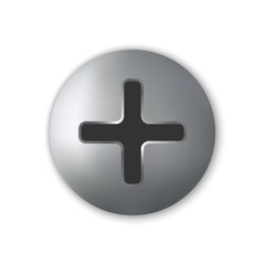 Fototapeta premium realistic attached screws or bolt