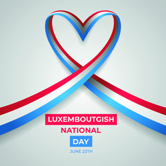 Happy Luxembourgish National Day Vector Template Design Illustration