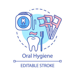 Oral hygiene concept icon