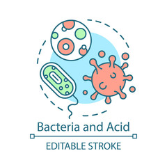 Fototapeta premium Bacteria and acid concept icon
